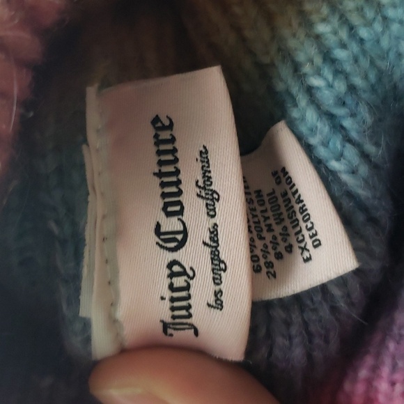 Beautiful juicy couture beanie toque multicolored one size wool blend - Picture 4 of 4